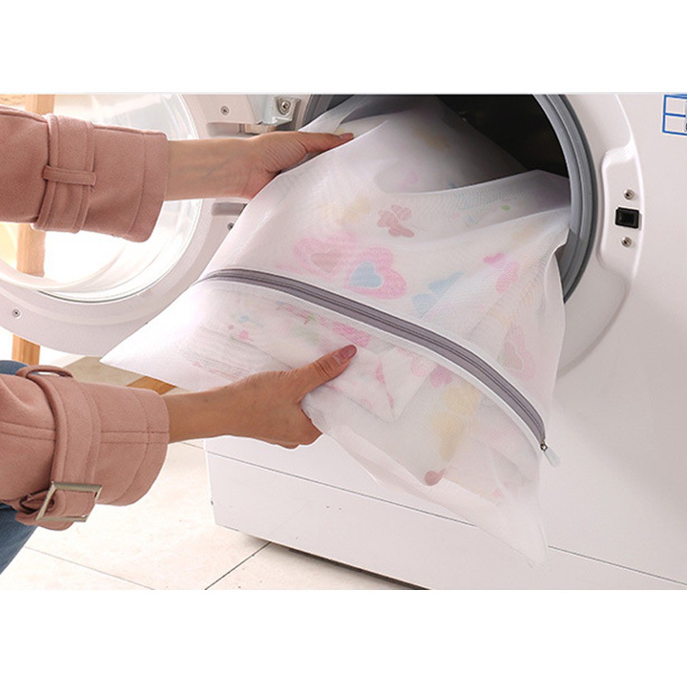 Túi Lưới Đựng Quần Áo Cho Máy Giặt HÀNG DÀY G7 - Bảo Vệ Đồ Lót Trong Máy Giặt (Khóa Màu Xám)