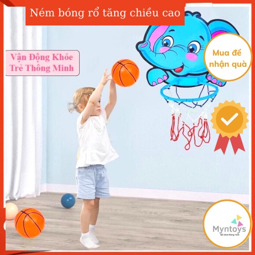 Bảng Ném Bóng Rổ Trò Chơi Vận Động Phát Triển Chiều Cao Cho Bé từ 2-6 tuổi