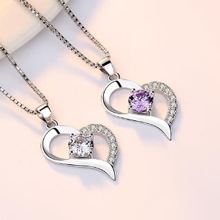 Dây chuyền nữ trái tim phá cách đính hạt sáng thể hiện tình yêu với nửa kia phong cách thời trang Hàn Quốc A07S