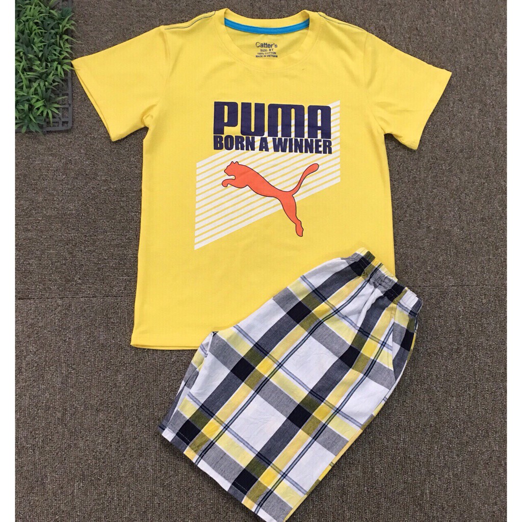 Set đồ Puma dành cho bé trai diện mùa hè hàng vietnam xuất khẩu