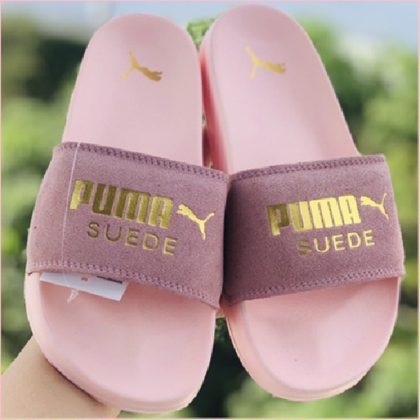 Dép 𝗣𝗨𝗠𝗔 Da Lộn Quai Ngang Nam Nữ Chữ Dệp Nỗi Siêu Êm Hot Trend