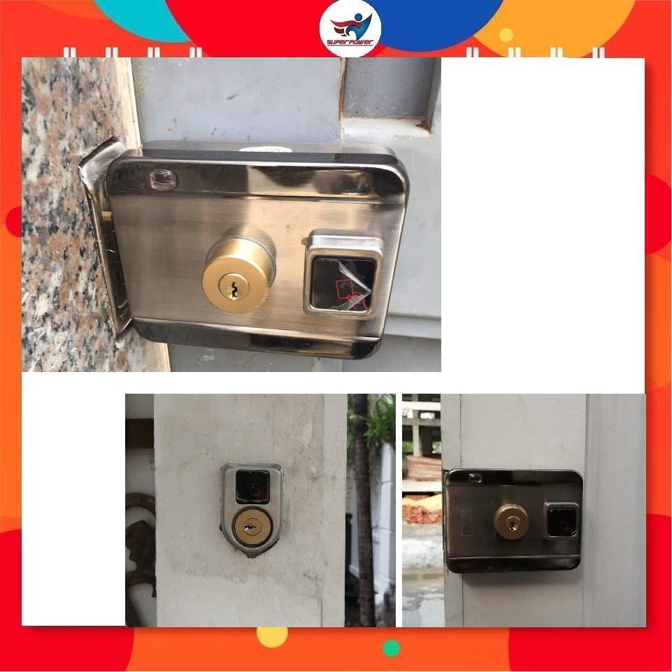 Khóa cổng điện tử thông minh SMAR 02, thẻ từ, remote, chìa cơ