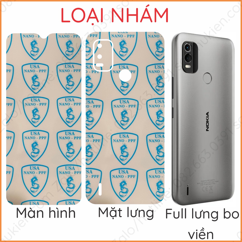 Dán PPF Nokia C21+ ( C21 plus) loại trong, nhám dành cho màn hình, mặt lưng, lưng bo viền