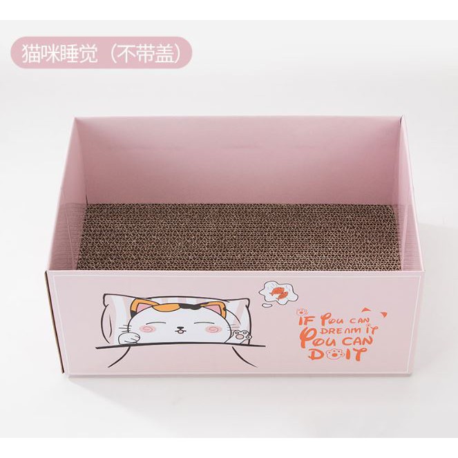 Thùng giấy kết hợp bàn cào móng cho mèo