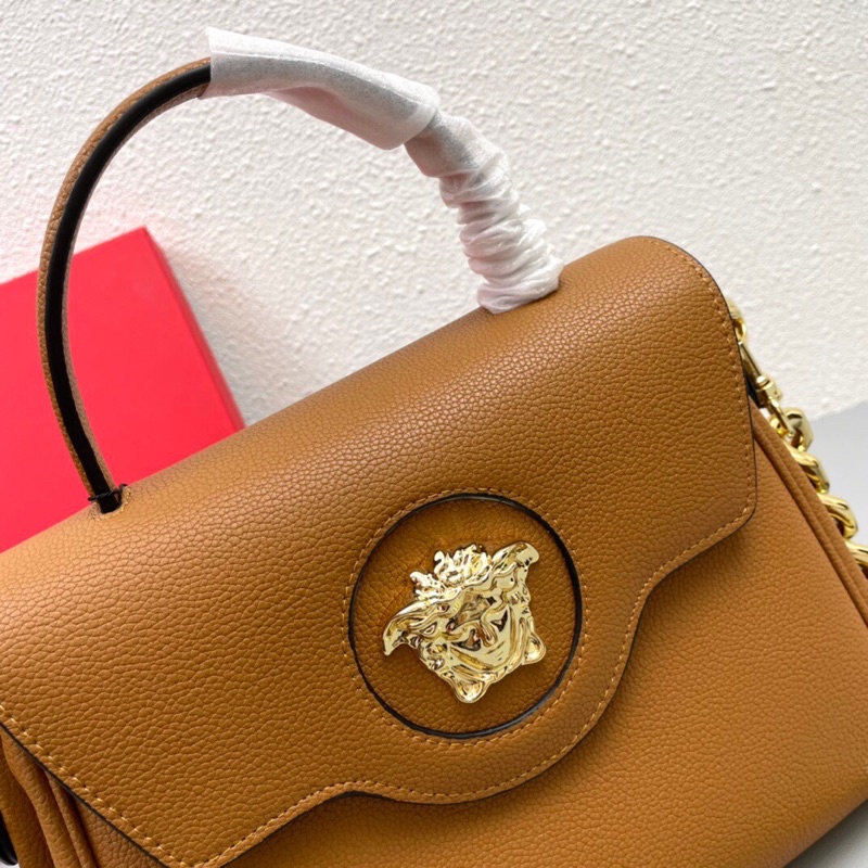 Túi xách/đeo vai màu trơn logo medusa thương hiệu Versace da thật cao cấp nhiều màu