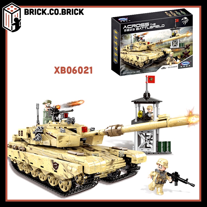 Mô Hình Lắp Ráp Xe Tăng Thiết Giáp Và Chồi Lính Military Moc Đồ Chơi Xếp Hình Quân Sự XB06021
