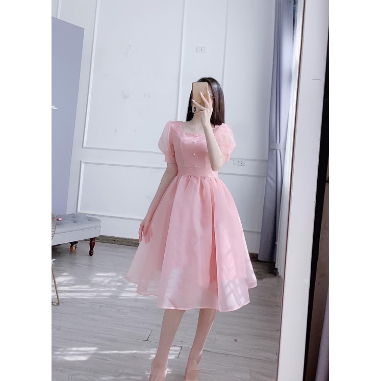 (Free ship) ĐẦM LỤA XƯỚC FORM SIÊU XINH UP hhp