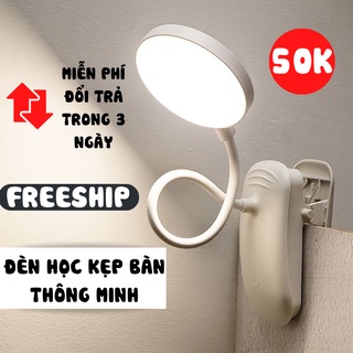 Đèn Học Kẹp Bàn Đèn Bàn Chống Cận Dạng Kẹp Sạc Tích Điện IKA.HOME
