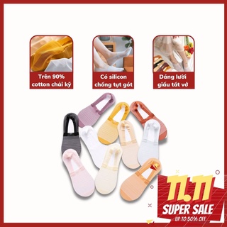 Tất lười nữ ALISA bán lẻ 10 màu vớ nữ pastel chất cotton lụa có lưới thoáng khí đi giày cao gót