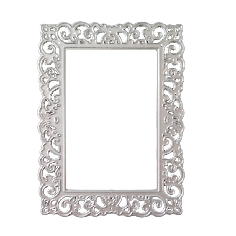 Khuôn Cắt Giấy Kim Loại Khung Viền Ren Hoa Xinh Xắn