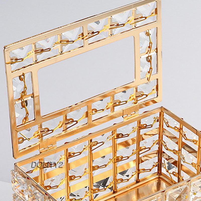 Vỏ Bọc Hộp Đựng Khăn Giấy Đính Pha Lê Trang Nhã Dành Cho Phòng Ngủ / Phòng Khách