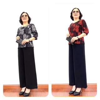 Bộ đồ Trung niên cho Bà cho Mẹ Áo lụa hàn châu Quần tơ đũi Cao Cấp