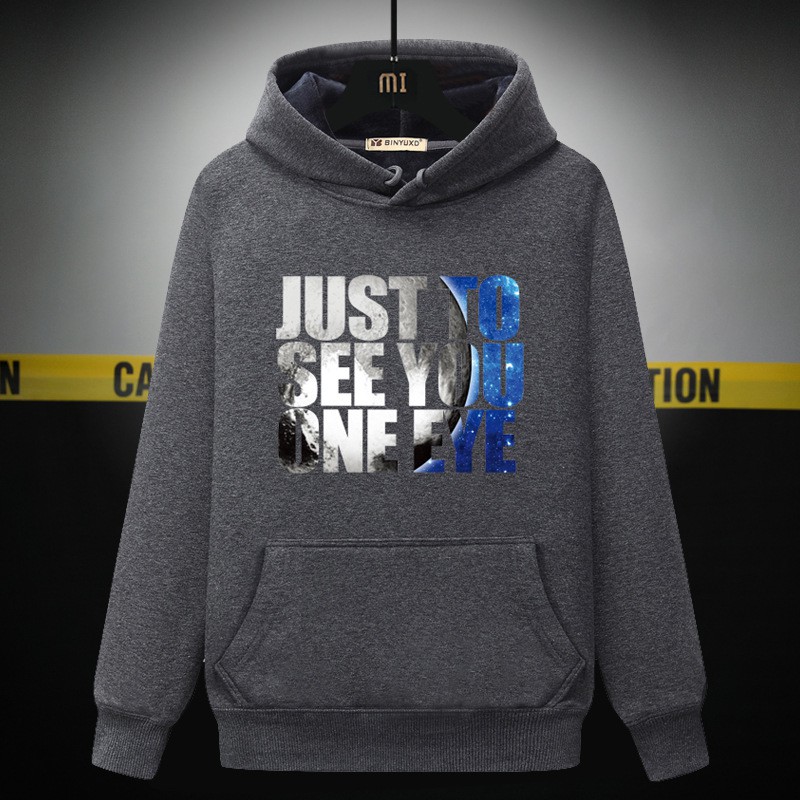 Áo hoodies nỉ ngoại JUST TO SEE YOU không xù lông A095