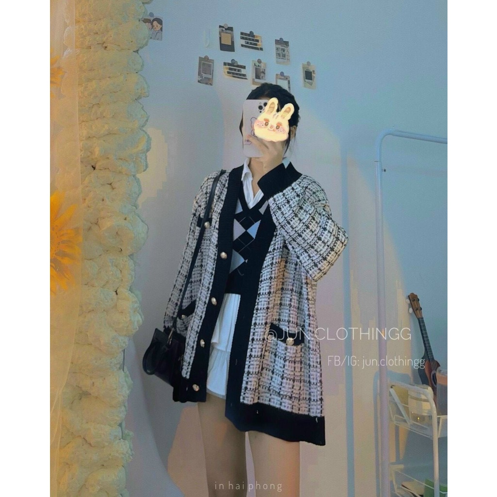 [ÁO KHOÁC NỮ] Áo Choàng Len Cardigan Cúc ❤ Áo Cadigan Nữ Chất Len