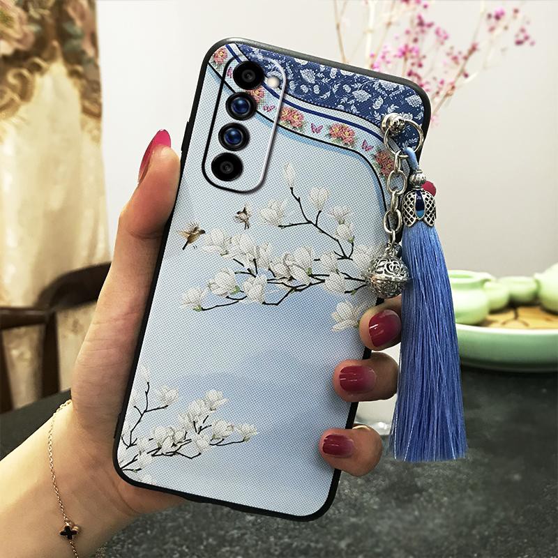 OPPO Ốp Lưng Mềm Chống Sốc Phối Tua Rua Phong Cách Trung Hoa Cho Oppo Reno4 Pro 4g