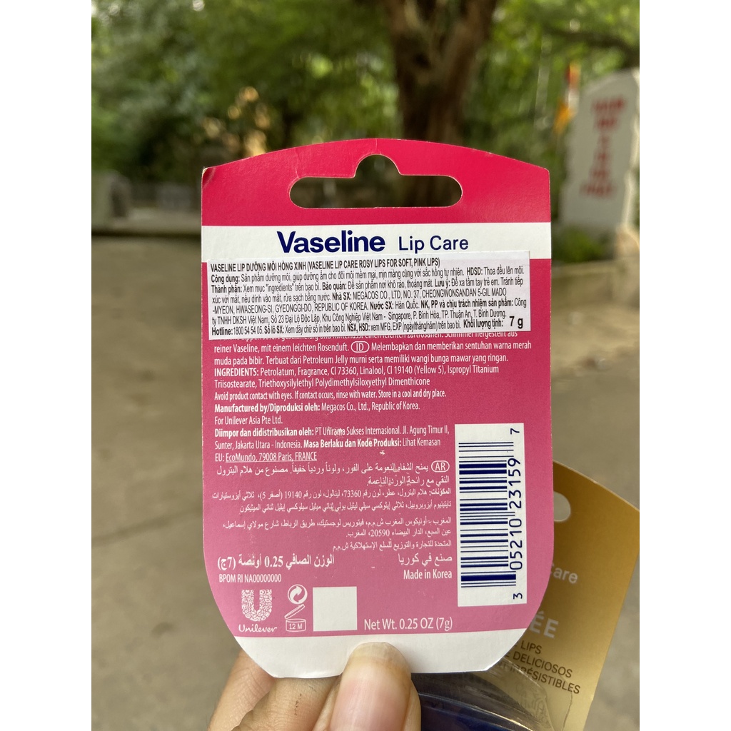 SÁP DƯỠNG MÔI NGỌT NGÀO VASELINE LIP CARE 7G