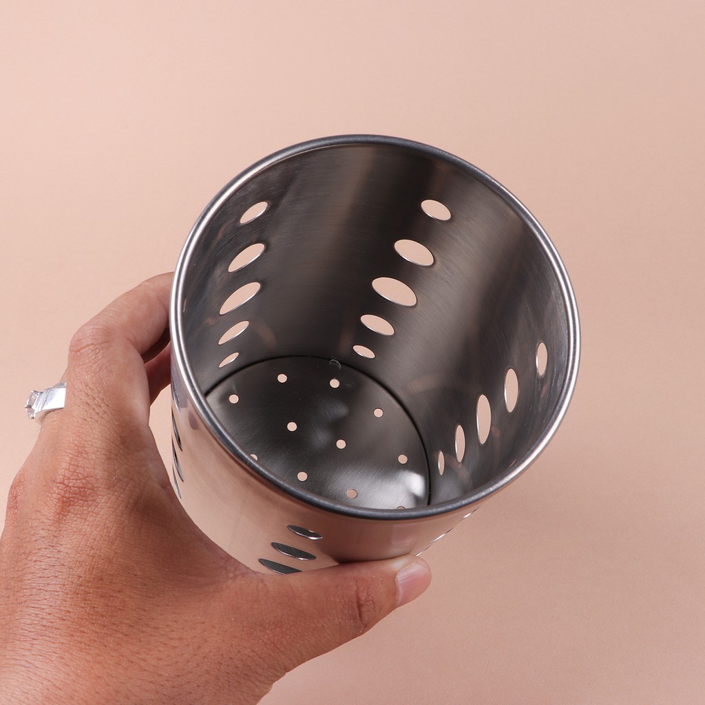 Ống đũa inox tròn Bam House sáng bóng có lỗ thông thoáng cao cấp ODT01 – Gia dụng bếp