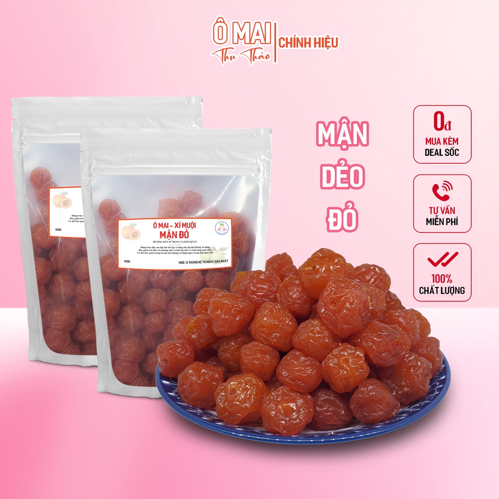 Ô Mai Xí Muội Mận Đỏ Vị Ngọt, Dẻo, Thơm, Giảm Stress, Tăng Cường Vitamin C