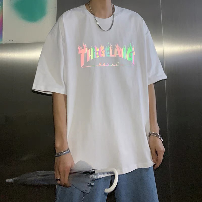 Áo Phông Phản Quang Ngực TheGelang Unisex  Nana's House - FREESHIP  Thun tay lỡ oversize nam nữ họa tiết phát sáng
