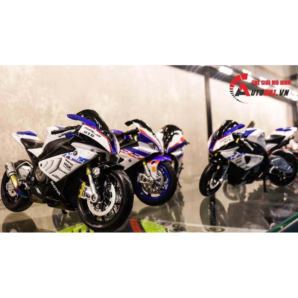 MÔ HÌNH XE BMW S1000RR HP4 ĐỘ PÔ SC 1:12 AUTONO1 D022