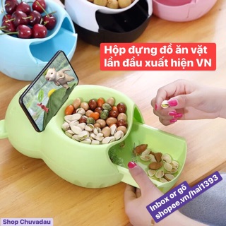 [Freeship] Hộp đựng đồ ăn vặt có giá đỡ điện thoại vừa tiện vừa cute
