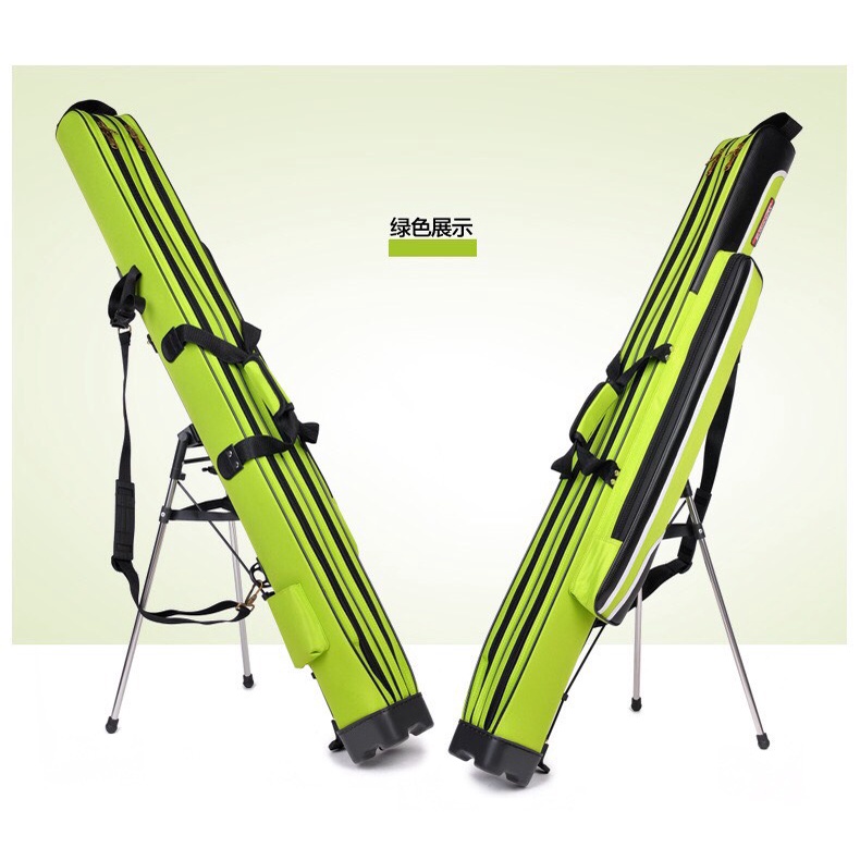 Bao đựng cần 1m25  2 ngăn, có chân chống, bao đựng cần câu đài