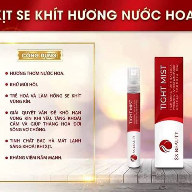 Sản phẩm xịt se khít vùng kín
