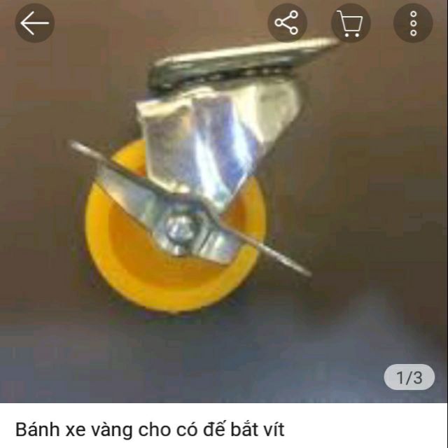 Bánh xe tủ màu VÀNG ĐÚC 6CM CÓ KHÓA, BẮN VÍT giúp bạn dể dang di chuyển tủ đồ đạc trong căn nha bạn