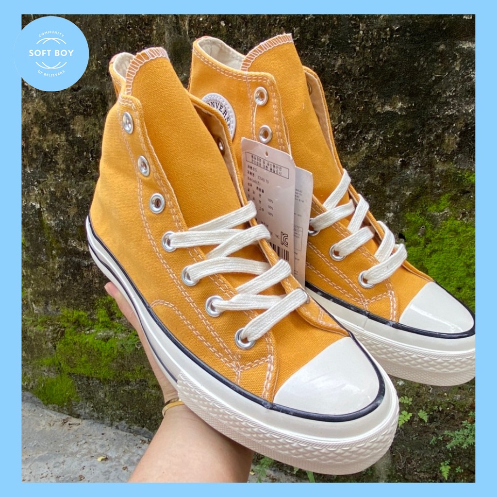 Giày Sneaker converse 1970s màu vàng cổ cao-  Giày Classic Siêu Hot, Phong cách soft boy- Hàng loại đẹp