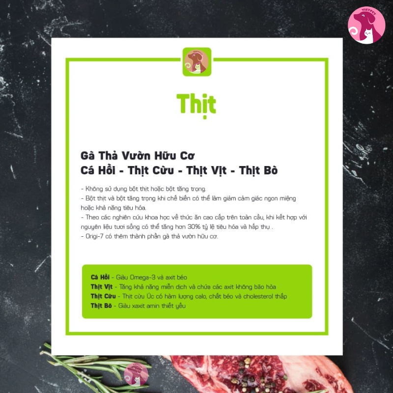 (6kg) Thức ăn cho chó - Hạt mềm hữu cơ ORIGI 7 (NK Hàn Quốc)