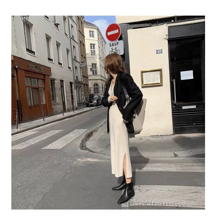 Áo Khoác blazer Màu Đen Phong Cách Hàn Quốc Thời Trang Xuân Thu 2022 Dành Cho Nữ | BigBuy360 - bigbuy360.vn