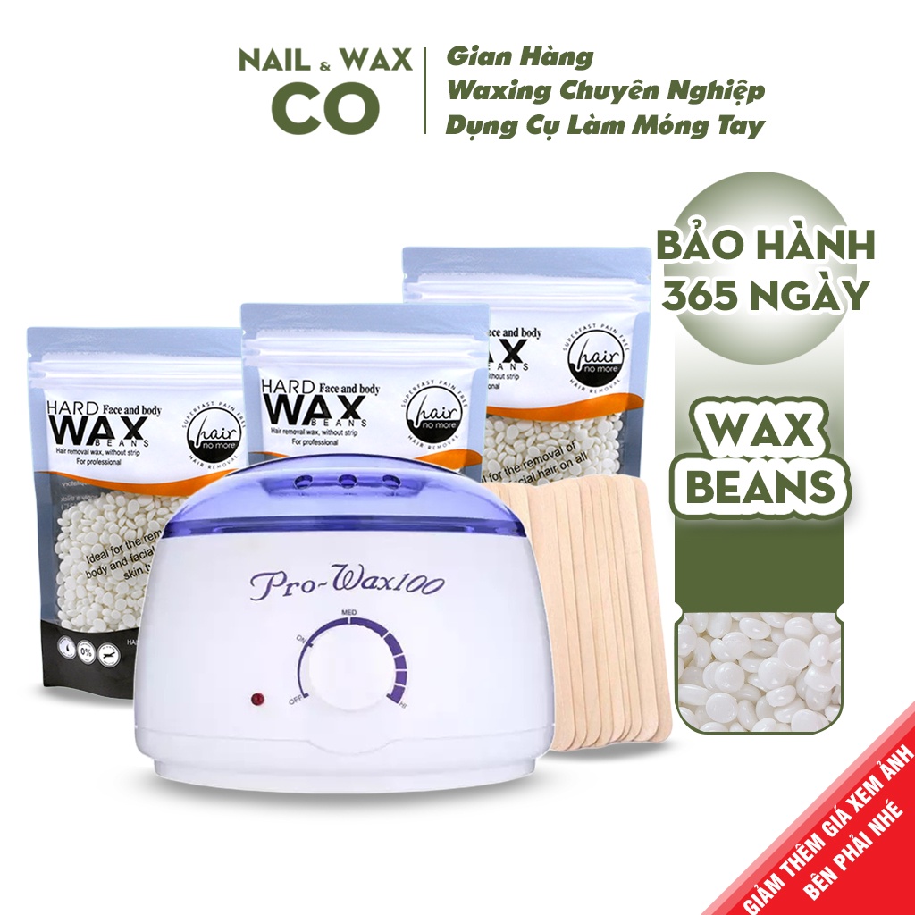 Nồi nấu sáp wax lông hard wax bean hạt đậu tẩy lông PWAX100