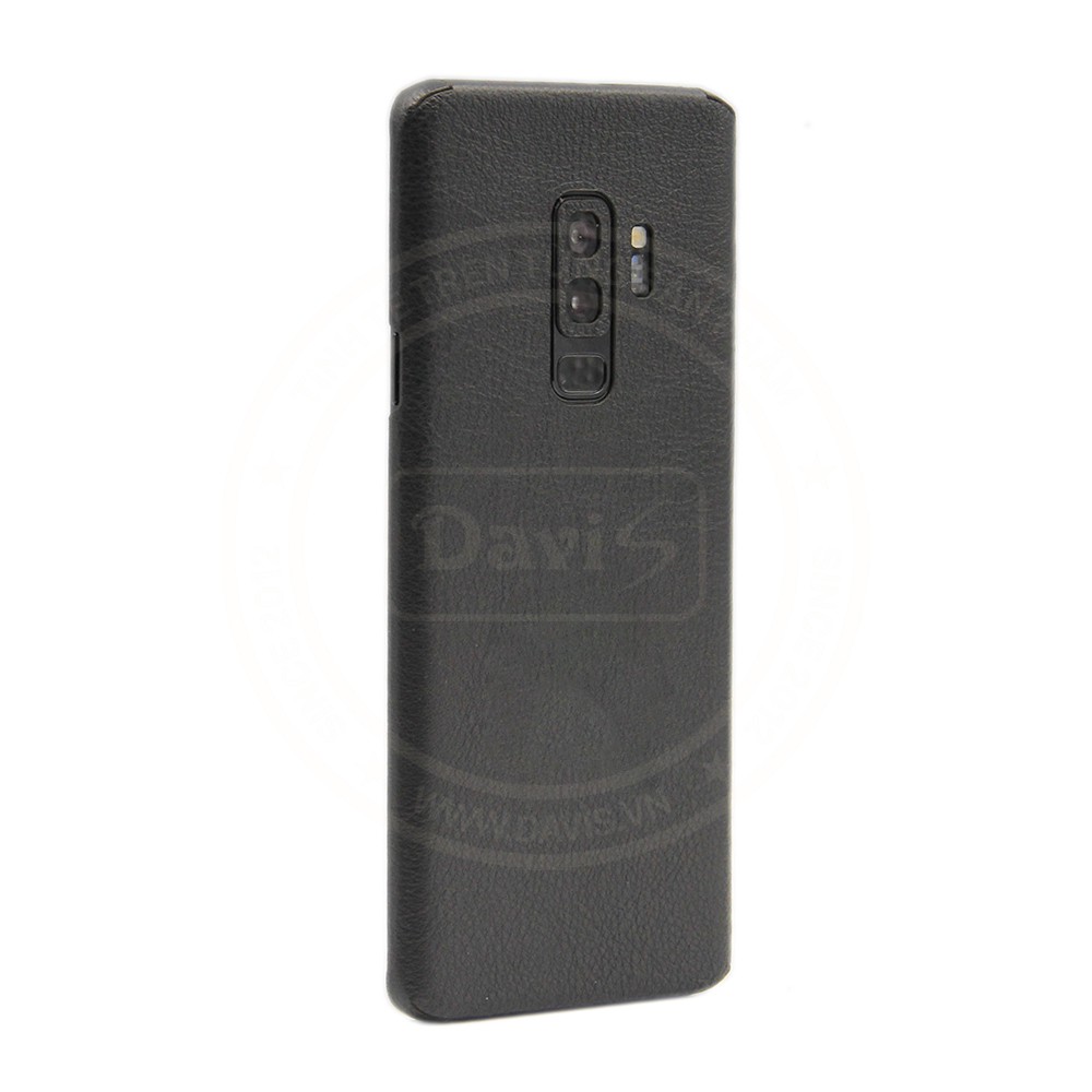 Miếng dán da dán full viền cho Samsung Galaxy S9 Plus  làm từ da thật cao cấp - Davis