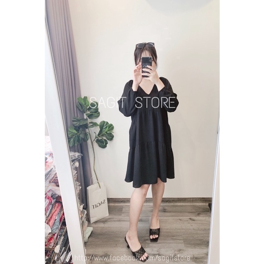 VÁY ĐẦM SUÔNG XOÈ TẦNG CHẤT ĐŨI NHĂN có bigsize bầu bí sz 50-70kg | BigBuy360 - bigbuy360.vn