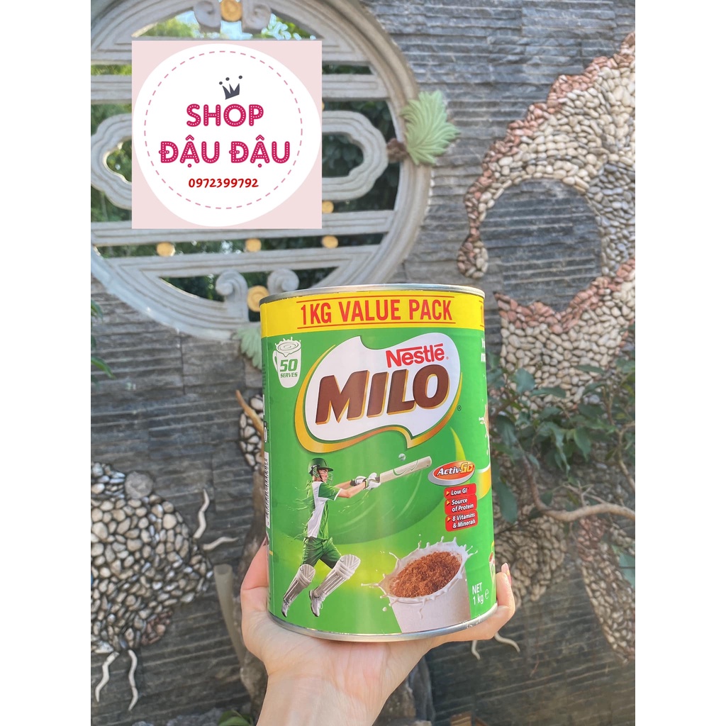 [date t3/2023] Sữa bột Milo Úc hộp 1kg