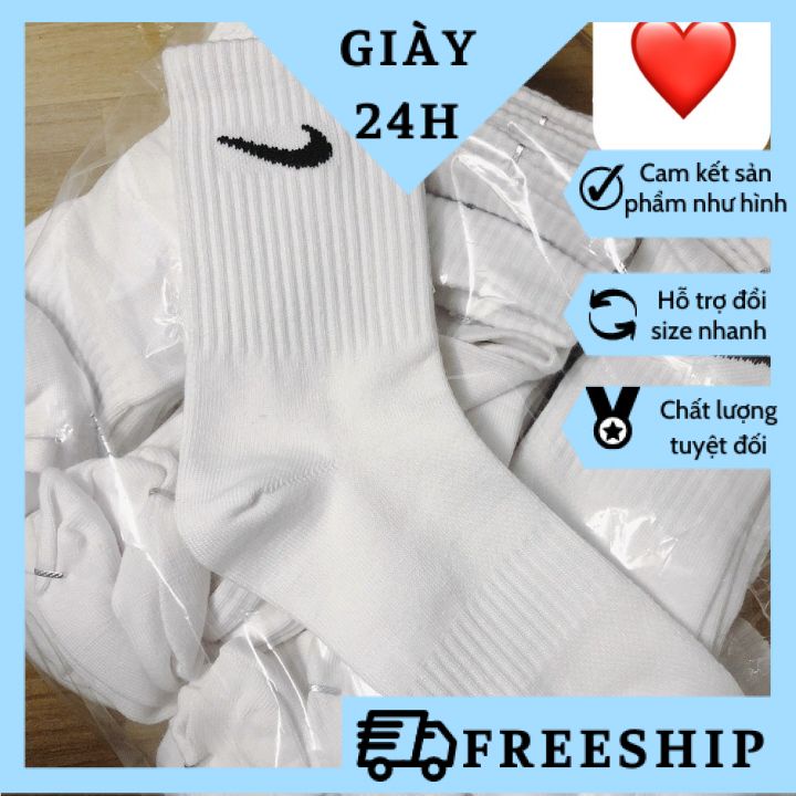 Free Ship - Tất Vớ nike das nam nữ cổ cao thể thao thời trang cao cấp
