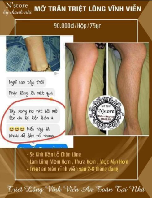 Combo Mỡ trăn triệt lông N store & Wax lông Shiny handmade 250g triệt lông tại nhà | BigBuy360 - bigbuy360.vn