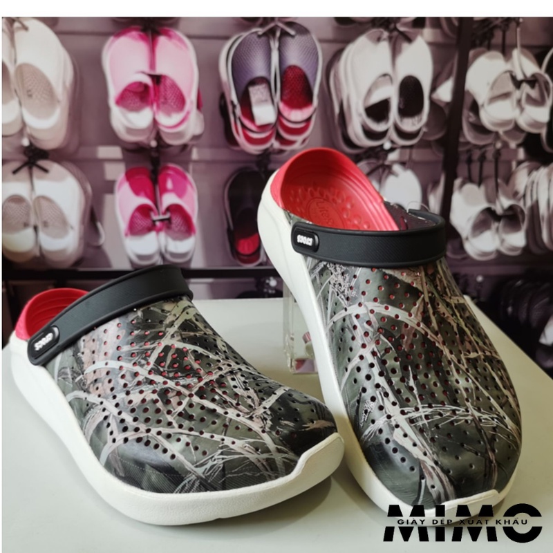 Sục Literide rằn ri lót đỏ đế trắng êm nhẹ cho nam nữ