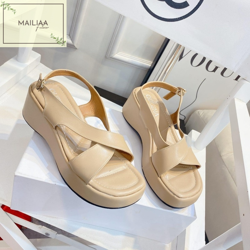 Sandal quai chéo MAILIAA đế xuồng 5 phân siêu nhẹ đế QUEENA