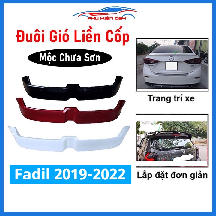 Đuôi gió sau xe liền cốp Fadil 2019-2020-2021-2022 hàng mộc chưa sơn