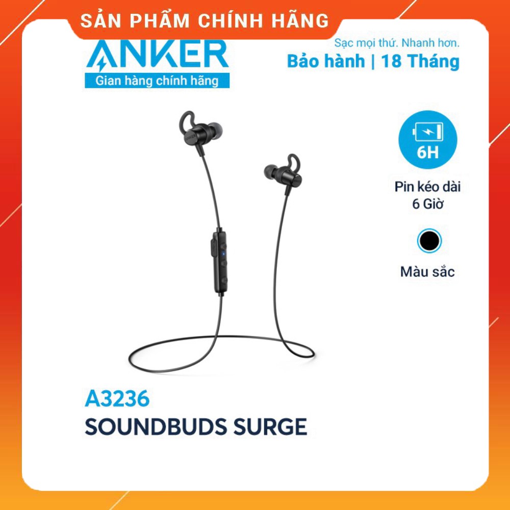 Tai nghe bluetooth ANKER SoundBuds Surge - A3236