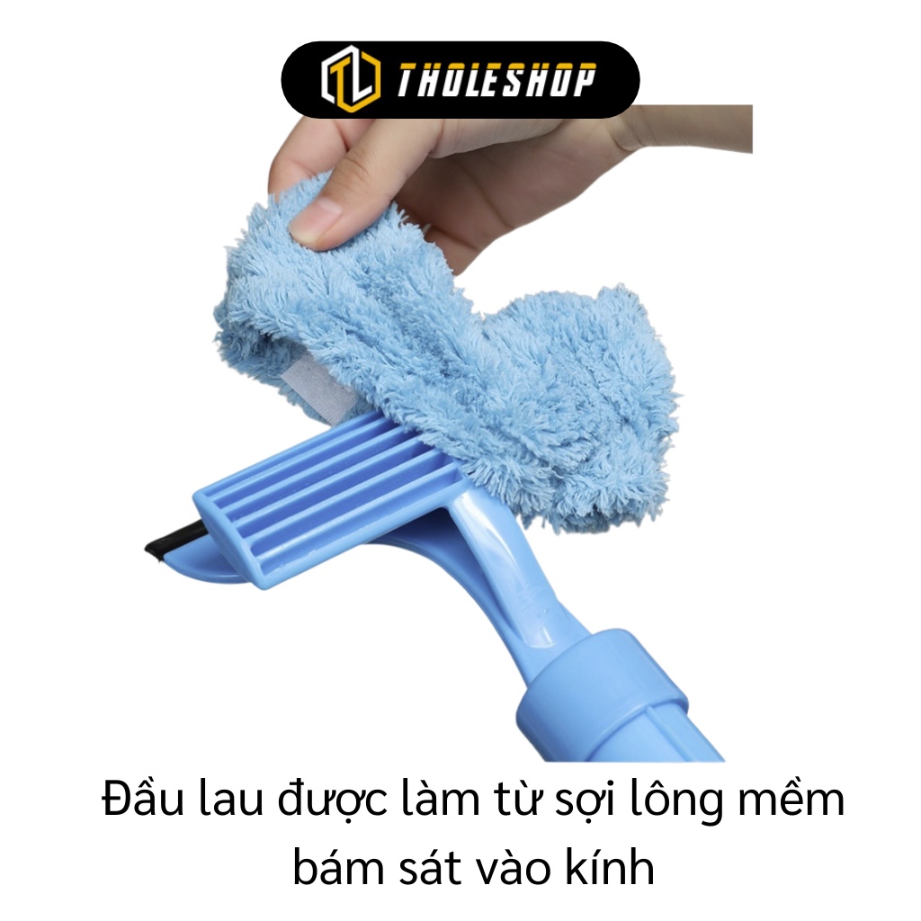 Cây Lau Kính - Cây Vệ Sinh Kính Kèm Bình Xịt, Gạt Nước Kiếng Đa Năng 5877