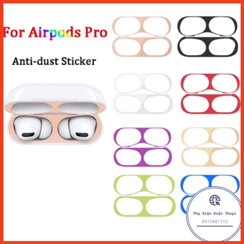 🍀 🌳AIRPODS 1 2 3 PRO 🌳Miếng Dán Kim Loại Bảo Vệ Hộp sạc Tai Nghe Bluetooth Airpod Chất Lượng Cao Tính Năng Chống Bụi