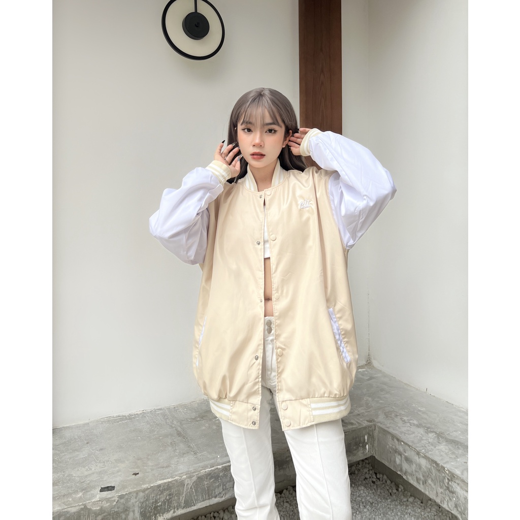 Áo Khoác Varsity Bomber Elektron Clothing Dù 2 Lớp