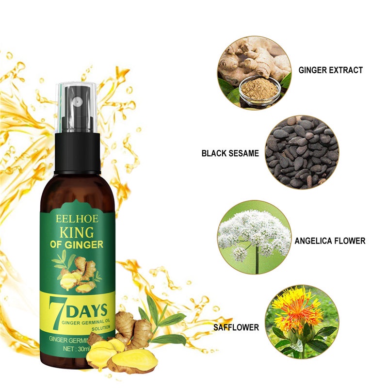 Chai Xịt Tinh Chất Gừng Tự Nhiên Kích Thích Mọc Tóc Chống Rụng Tóc Cho Nam Và Nữ