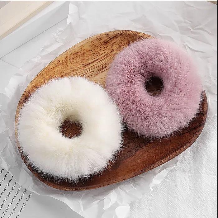 Dây Buộc Tóc Thiết kế Vải Lông Trơn, Dây Thun NOVSET Nhiều Mẫu Phong Cách Hàn Quốc Cho Nữ