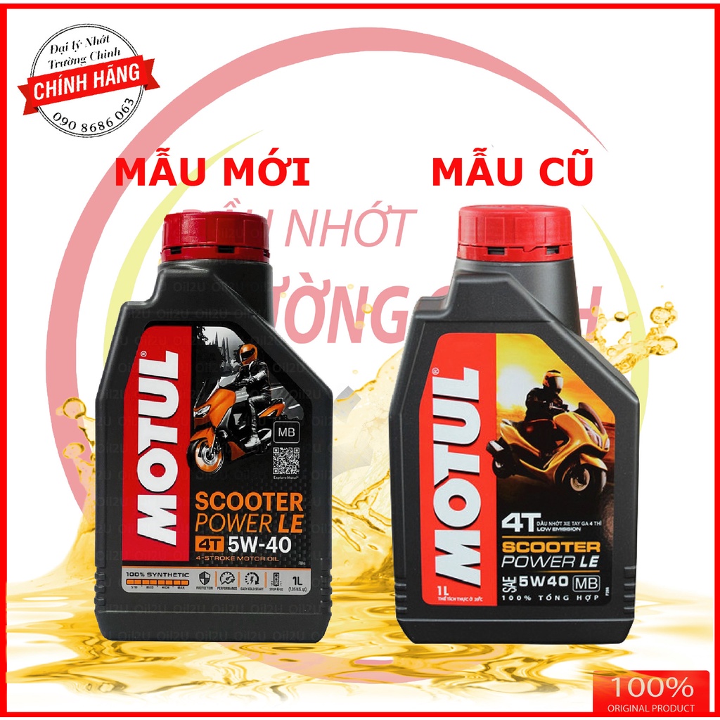 Nhớt Motul Scooter Power 5W40 tổng hợp 100% dành cho xe ga