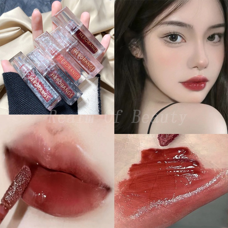 Son HERORANGE® Son Bóng Dưỡng Ẩm Môi Lâu Trôi