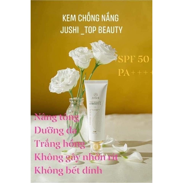 Kem Chống Nắng Top Beauty Jushi Bảo Vệ Làn Da Tối Ưu Chiết Xuất Từ Thành Phần Thiên Nhiên, Chống Mồ Hôi Và Nước