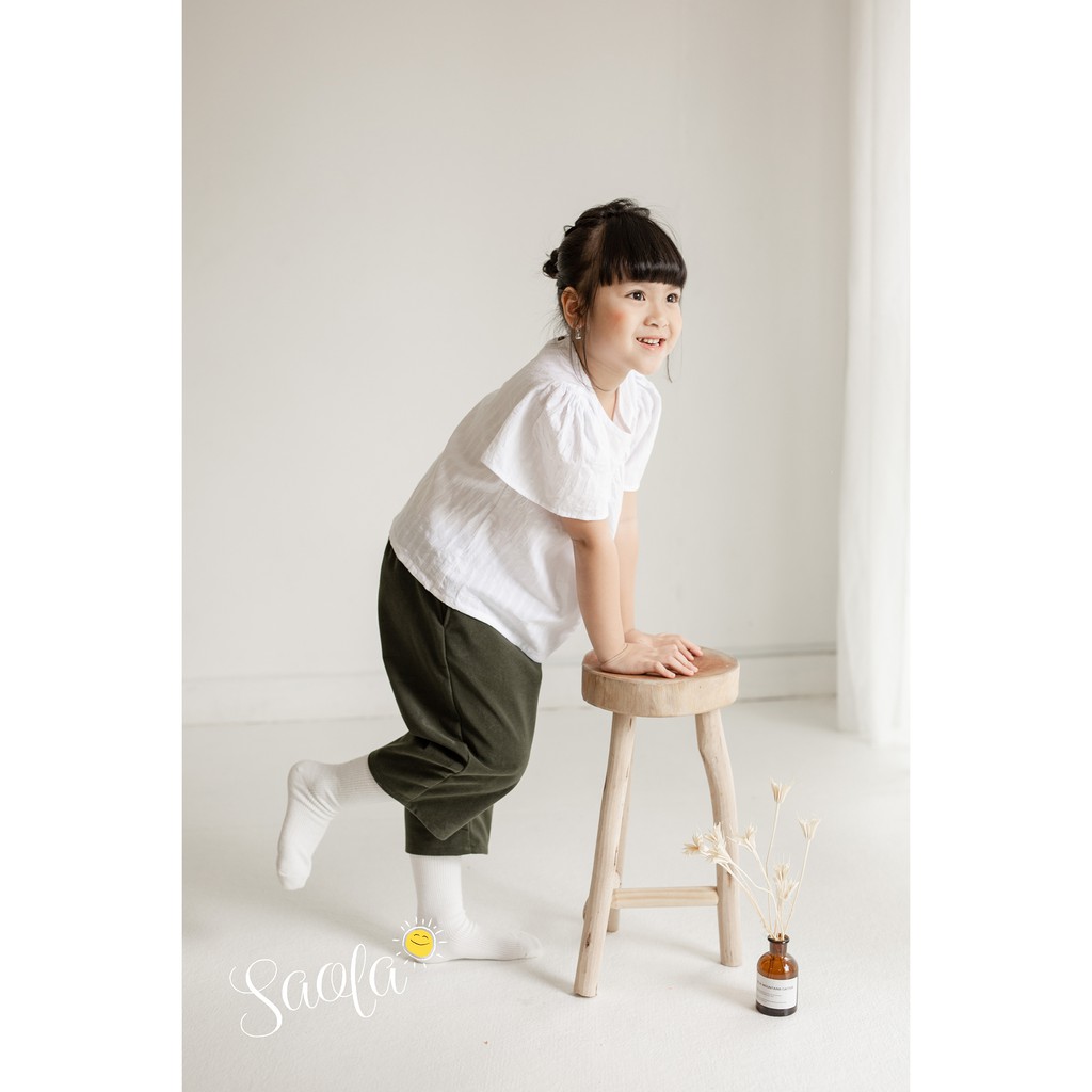 Quần Baggy Chất Liệu Nhung Tăm Cao Cấp Phong Cách Ulzzang Cho Bé Gái - ULA PANTS - PCD001 &amp; PCD002 - SAOLA KIDS CLOTHING